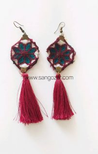 گوشواره رشتی دوزی