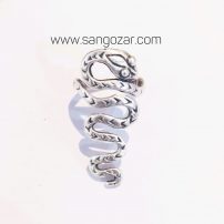 انگشتر ورشو مار نقره ای،کد sz13206