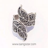 انگشتر ورشو طرح برگ sz13210